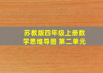 苏教版四年级上册数学思维导图 第二单元